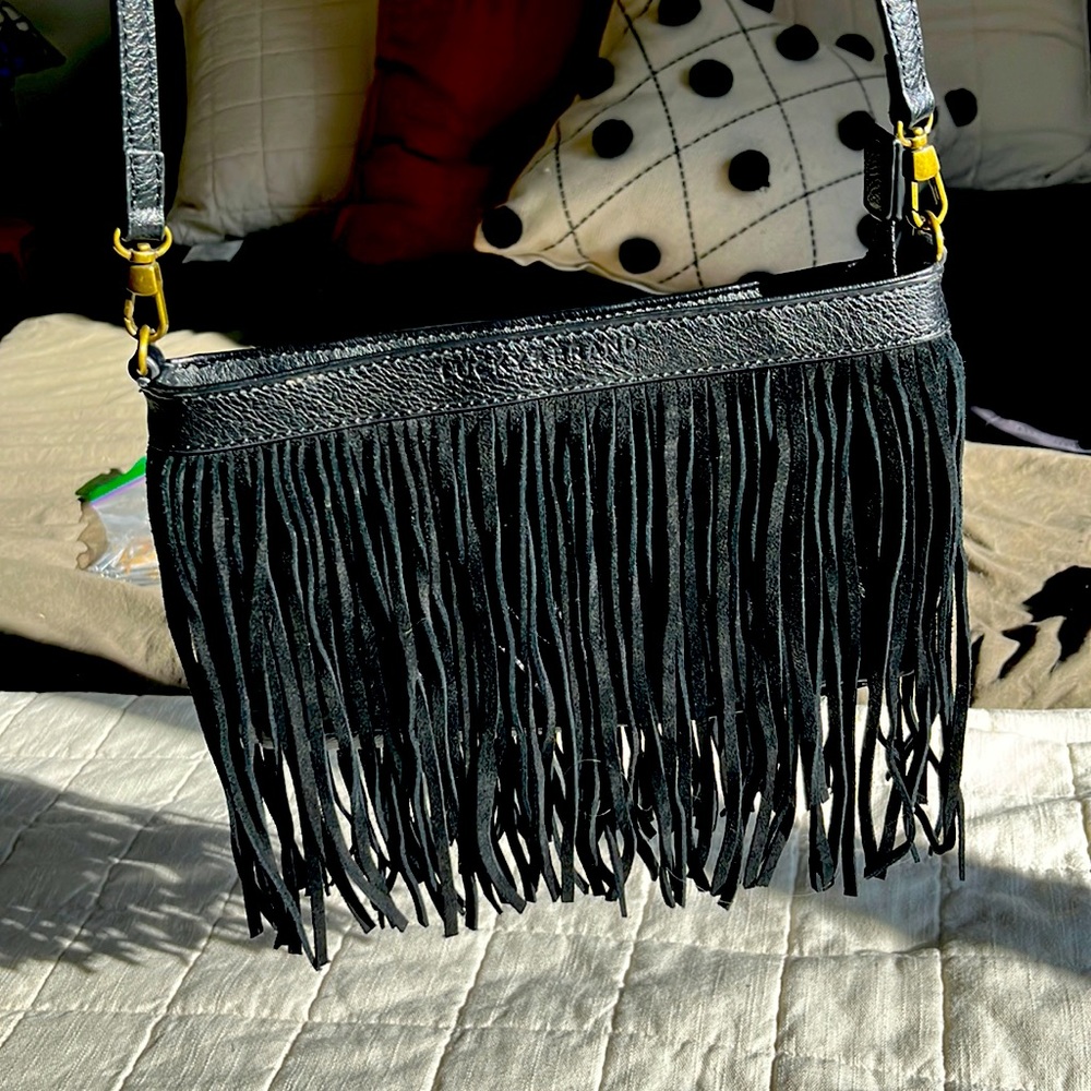 Lucky Brand Black Fringe Purse